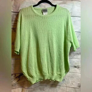 Nikki vintage knit short sleeve sweater
